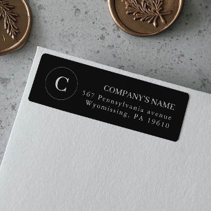 Black and White Formal Company Return Address