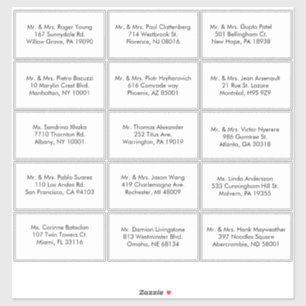 Black and White Formal Guest Address Label