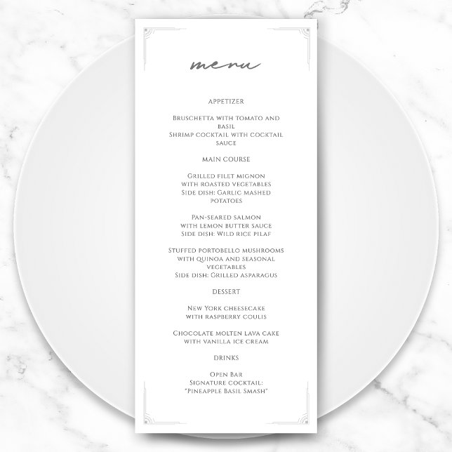 Black and White Formal Vintage Wedding Programme (Creator Uploaded)