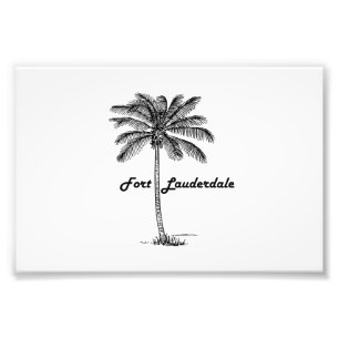 Black and White Fort Lauderdale & Palm design Photo Print
