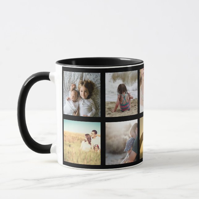Black and white framed pictures mug (Left)