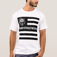 BLACK AND WHITE FREEDOM PATRIOT LION