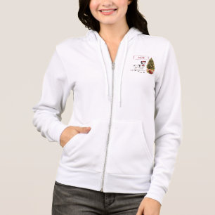 Black and White French Bulldog Christmas Dog  Hoodie