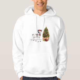 Black and White French Bulldog Christmas Dog  Hoodie
