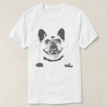 Black and White French Bulldog Men's T-Shirt