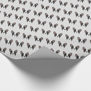 Black and White French Bulldog Wrapping Paper