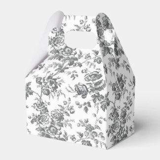 Black and White French Canvas Party Favour  Favour Box