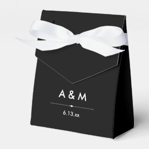 Black and White French Couture Inspired Wedding Favour Box