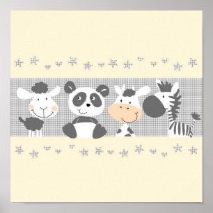 Black and White Friends Poster