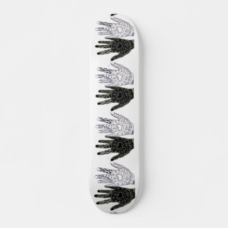 Black and White Friendship Hands Skateboard