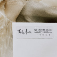 Black and White Fun Modern Return Address Labels