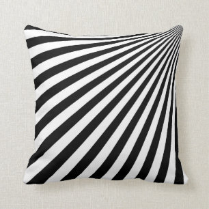 Black and White Funky Abstract Art - Pillow
