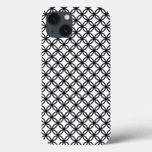 Black and White Funky Pattern Art Phone iPhone 13 Case