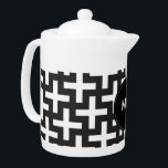 Black and White Geometric<br><div class="desc">Black and White- always in style- Shown here  in a Stylish and trendy modern cross pattern. Shown here in Black and White for that totally Chic look</div>