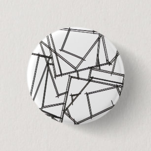 Black And White Geometric 3 Cm Round Badge