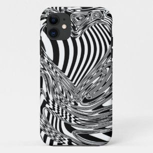 Black And White Geometric Art 12 iPhone 11 Case