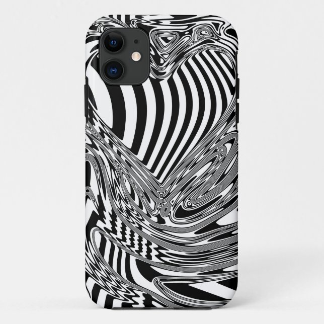 Black And White Geometric Art 12 Case-Mate iPhone Case (Back)