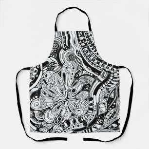 Black And White Geometric Art 15 Apron
