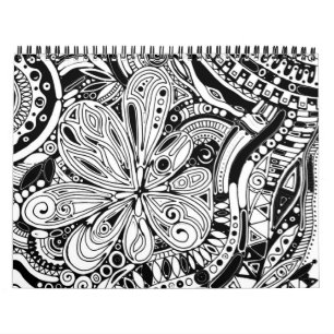Black And White Geometric Art 15 Calendar