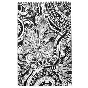 Black And White Geometric Art 15 Calendar