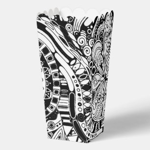 Black And White Geometric Art 15 Favour Box