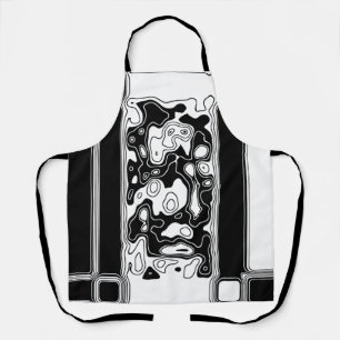 Black And White Geometric Art 1 Apron