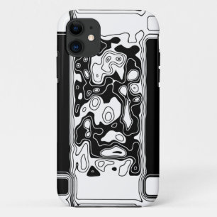 Black And White Geometric Art 1 iPhone 11 Case