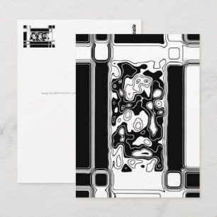 Black And White Geometric Art 1 Postcard