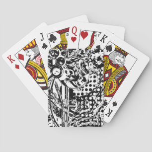 Black And White Geometric Art 20 Playing Cards
