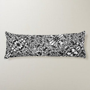 Black And White Geometric Art 25 Body Cushion