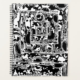 Black And White Geometric Art 25 Planner