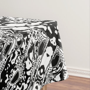 Black And White Geometric Art 25 Tablecloth