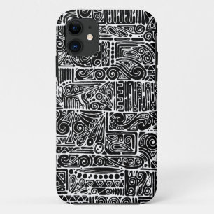 Black And White Geometric Art 2 iPhone 11 Case