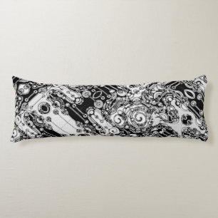 Black And White Geometric Art 3 Body Cushion