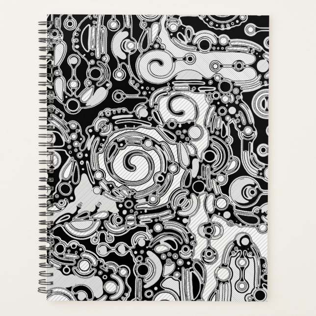 Black And White Geometric Art 3 Planner (Front)