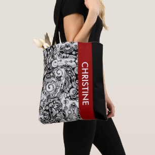 Black And White Geometric Art 3 Tote Bag