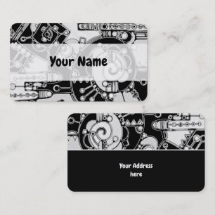 Black And White Geometric Art 4 Business Card