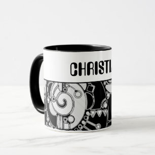 Black And White Geometric Art 4 Mug