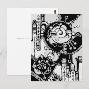 Black And White Geometric Art 4 Postcard