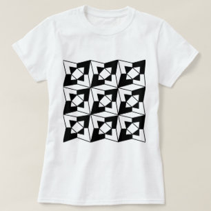 Black and White Geometric Art T-Shirt