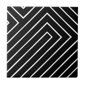 black and white geometric art tiles