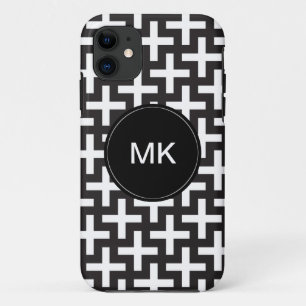 Black and White Geometric iPhone 11 Case