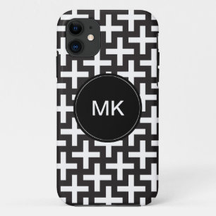 Black and White Geometric iPhone 11 Case