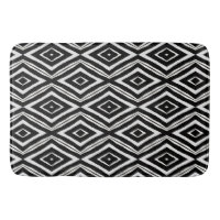 Black and White Geometric Door Mat
