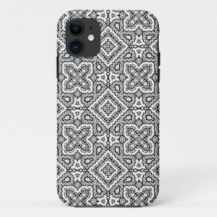 black and white geometric ethnic pattern ornament iPhone 11 case