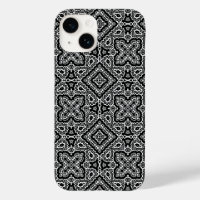  black and white geometric ethnic pattern ornament