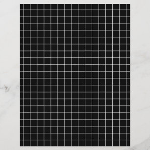 Black and White Geometric Grid Scrapbook Paper