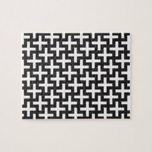 Black and White Geometric Jigsaw Puzzle