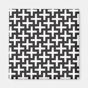 Black and White Geometric Magnet