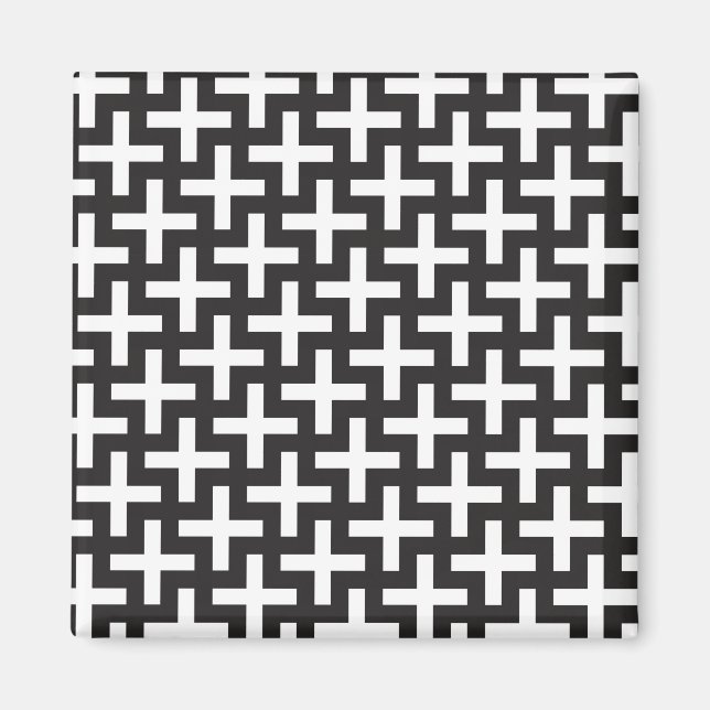 Black and White Geometric Magnet (Front)
